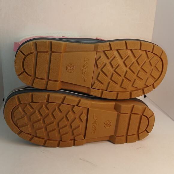 Cat & Jack Big Girls Pink & Gray Winter Snow Boots - Size 6 - Picture 6 of 6